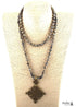 Boho Necklace, RH Tiger Eye, Ethic Black Natural Stone